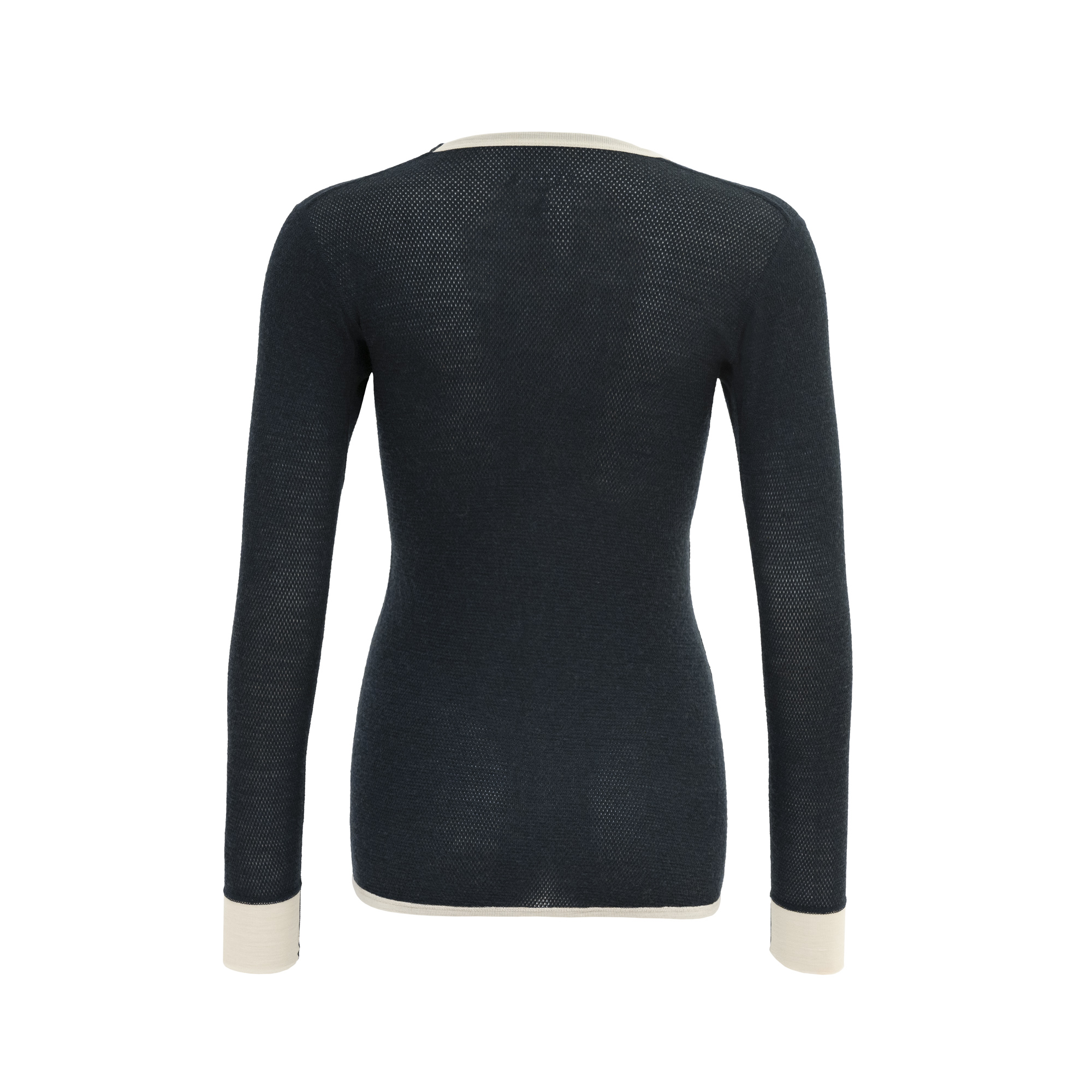 Wool Mesh 190 Shirt Dame Ink/Offwhite