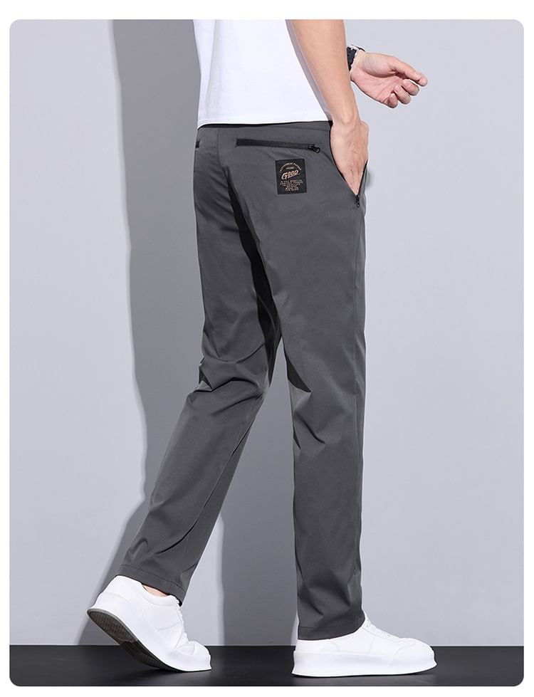 Nataro - Mid Rise Plain Tapered Pants