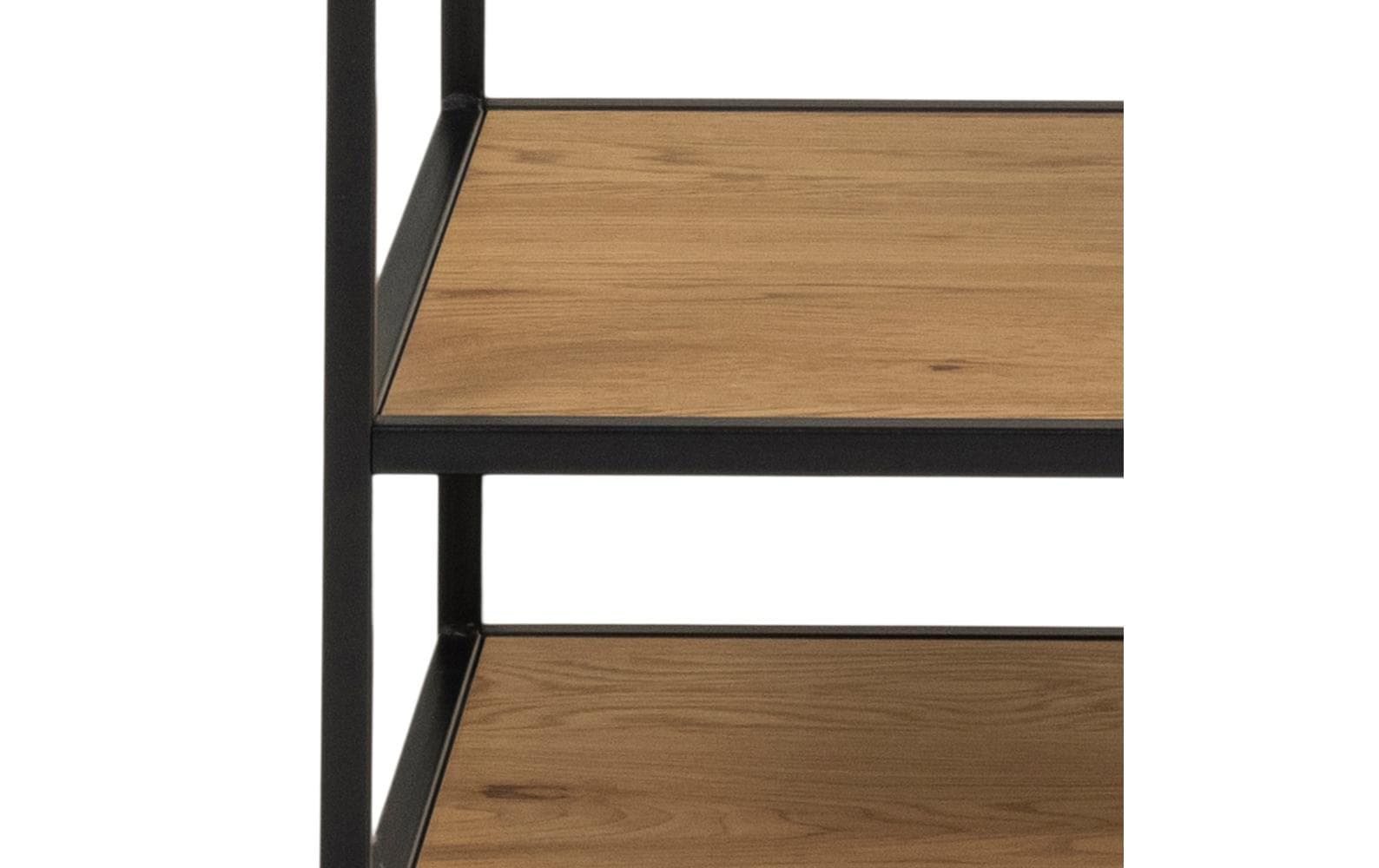 Garderobe Seaford 77 x 45 x 165 cm, Eiche/Schwarz<br>Kleiderständer