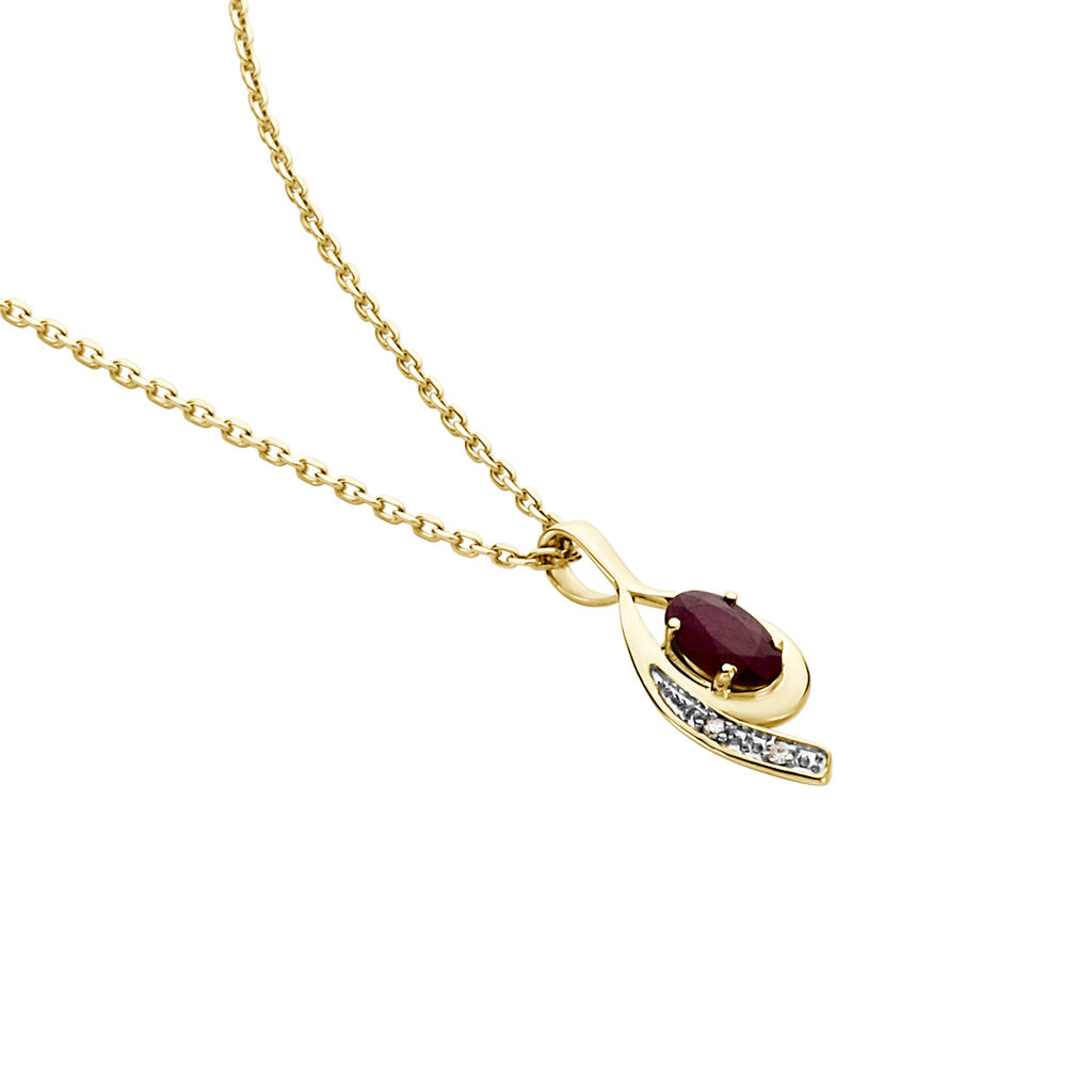Collier Emotion Or Jaune Rubis Diamant