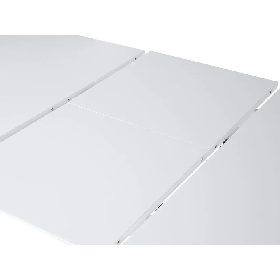 SANFORD - Uitschuifbare eettafel - Wit - 80 x 120/160 cm - MDF