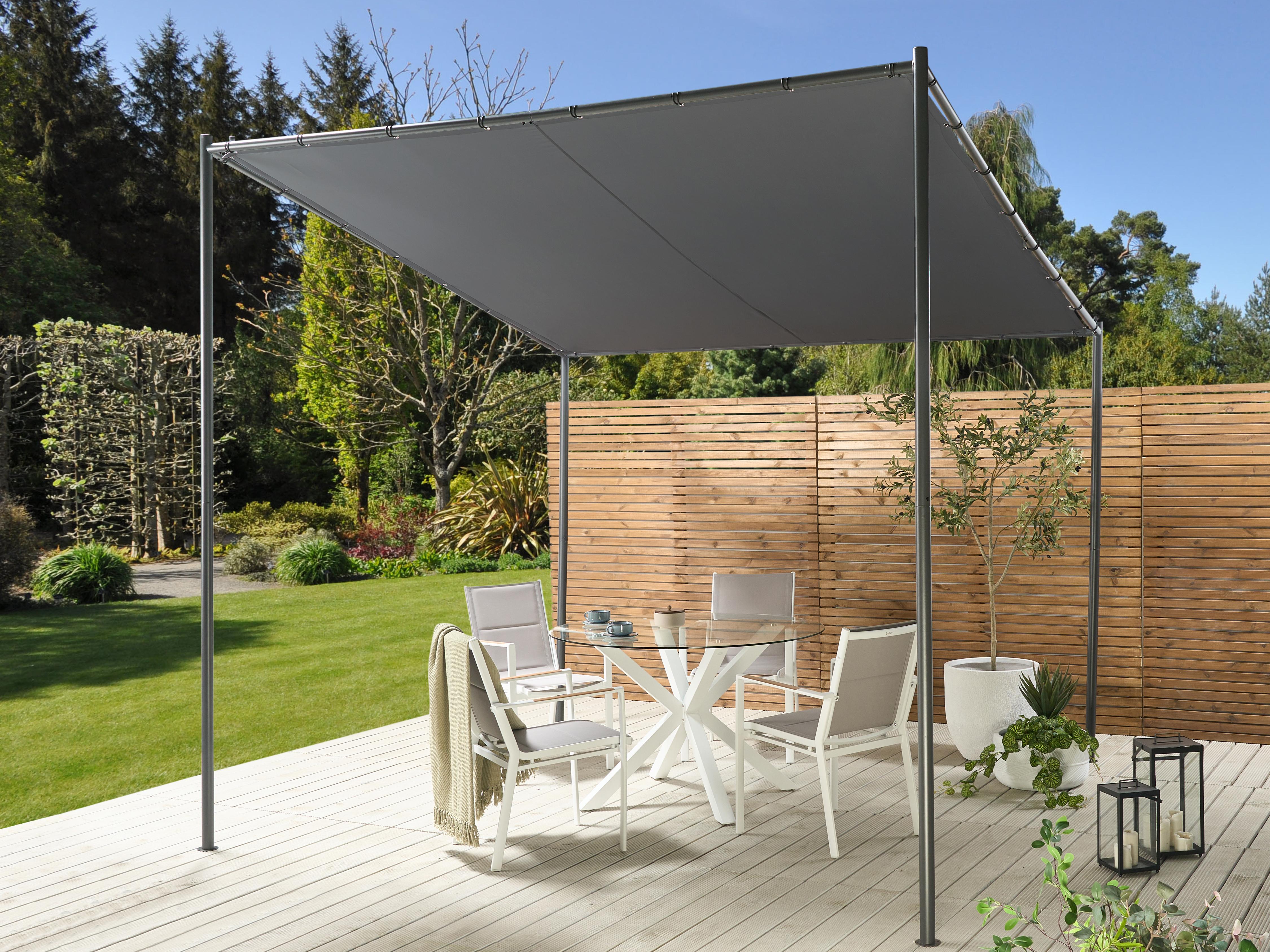 Paviljoen VIMINO Metaal 282 cm 294 cm Donkergrijs