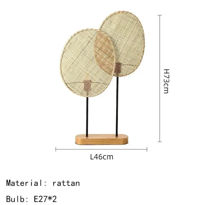 Rattan Weaving Japandi Floor Lamp | Modern Vintage Home Mood Tall Stand Light