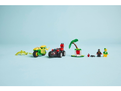 LEGO Spin en Electro achtervolging met dinosaurusvoertuigen (11198)
