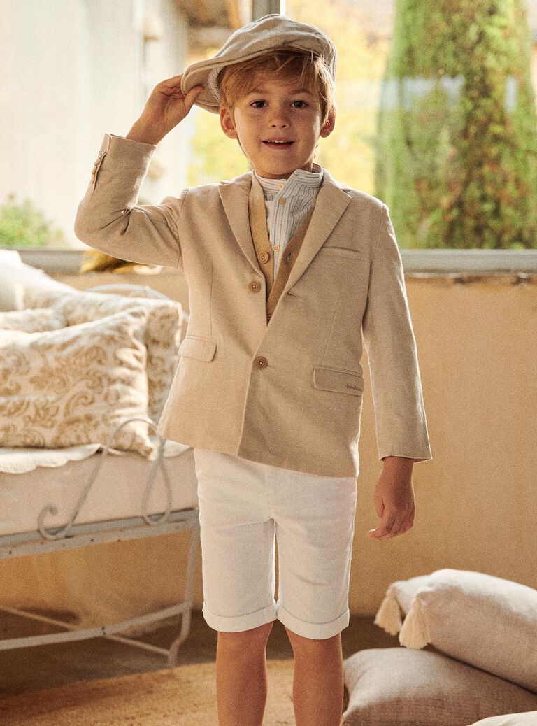 Veste beige en lin