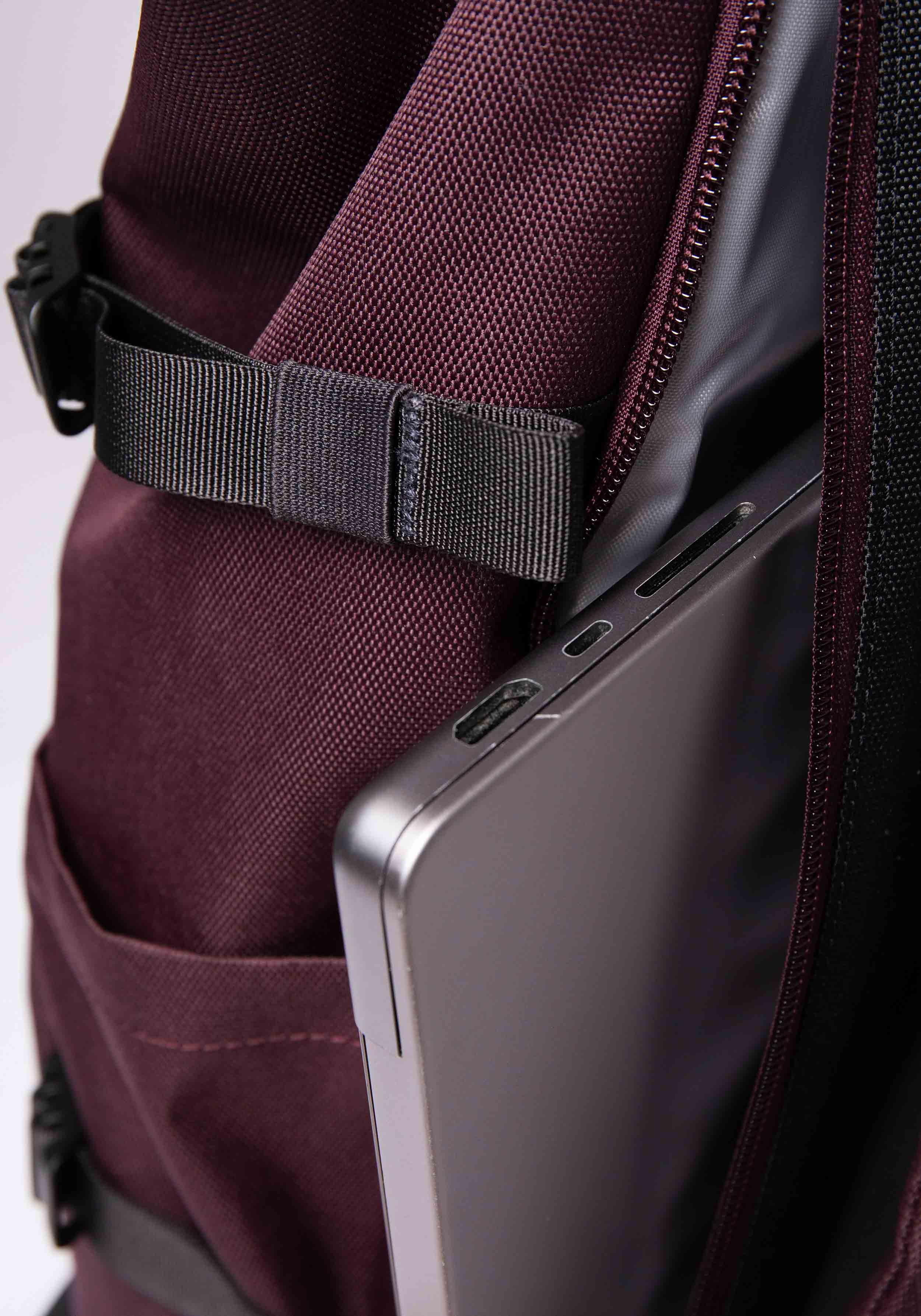 Sandqvist Rucksack Icon Rolltop Backpack L Cabernet