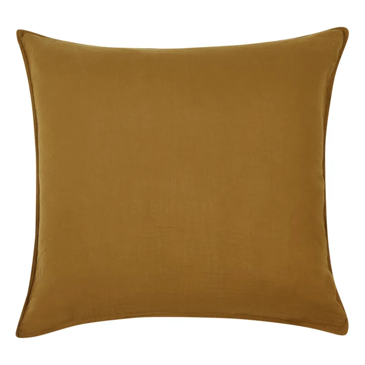 Haomy Taie d'oreiller Dili en voile de coton | Gold
