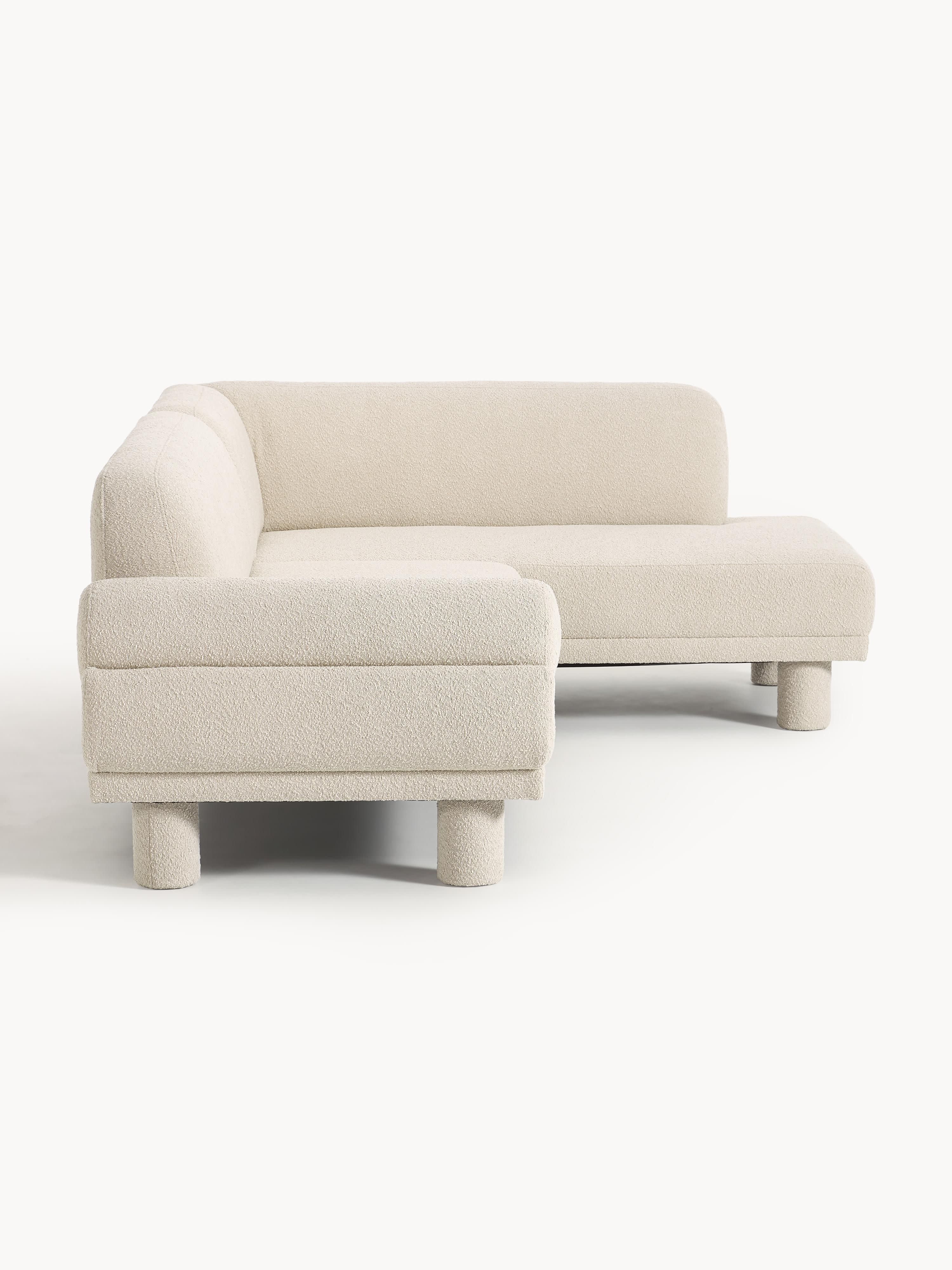 Bouclé hoekbank Lilo