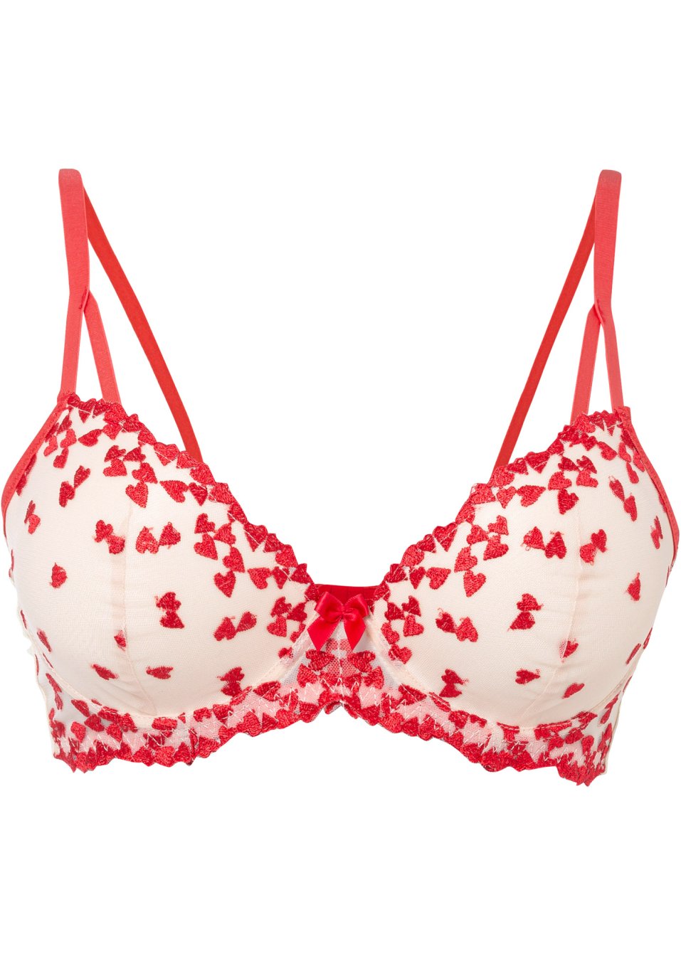 Soutien-gorge à coques et armatures avec superbe broderie