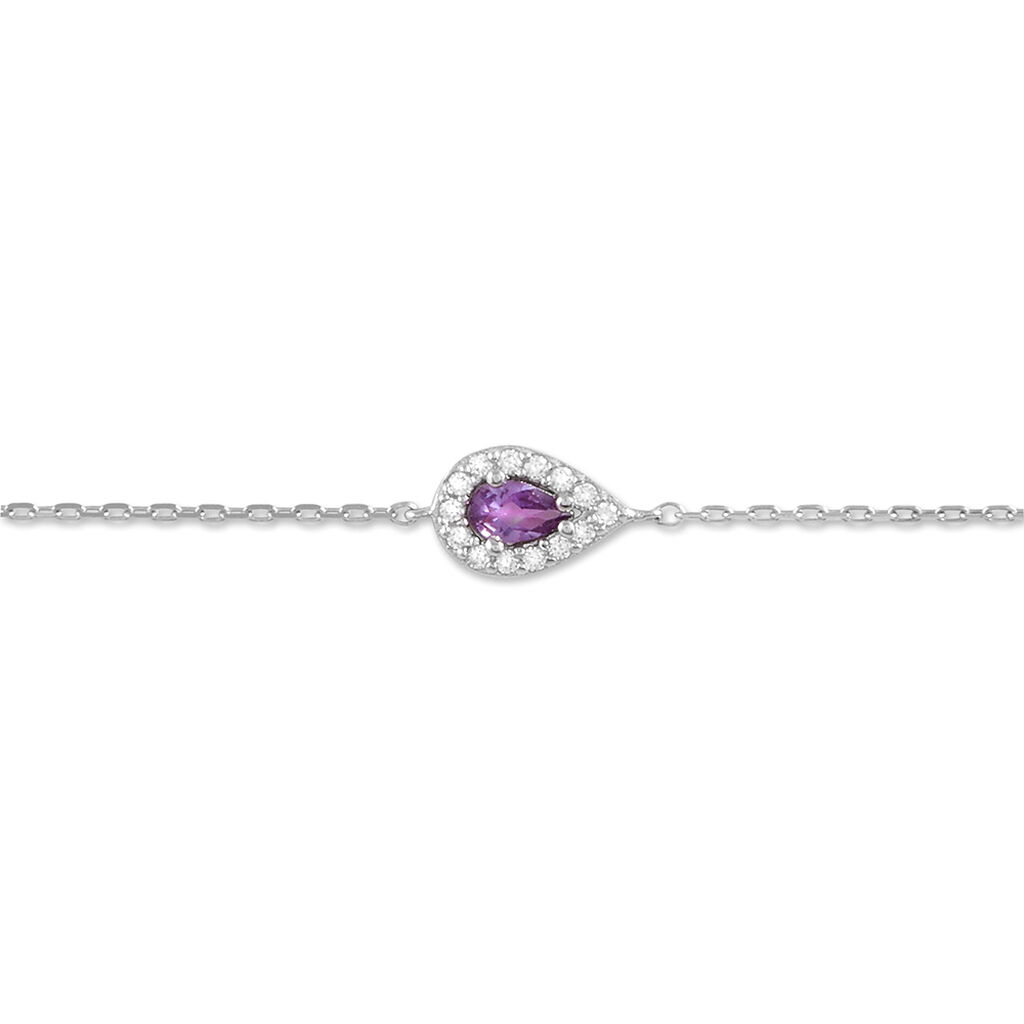 Bracelet Tania Argent Blanc Pierre De Synthese Et Oxyde De Zirconium