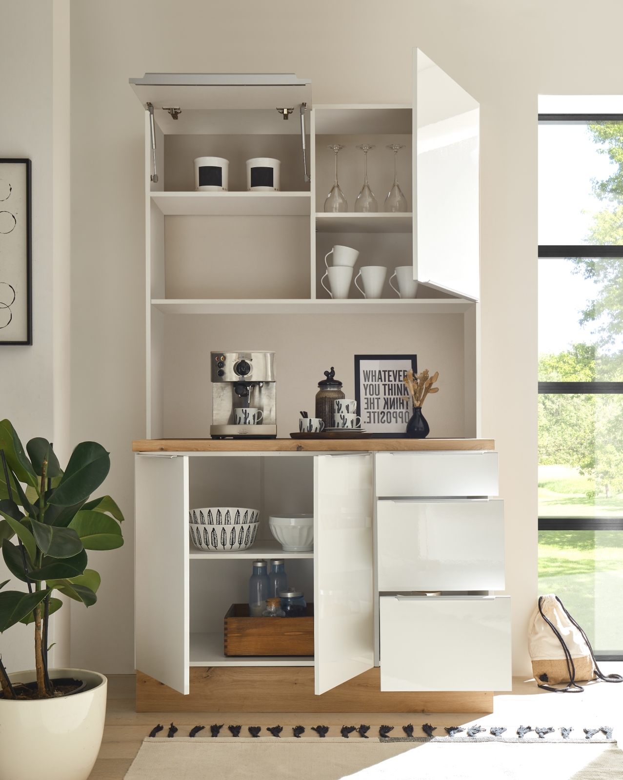 RESPEKTA Buffet - weiß Hochglanz - 120 cm