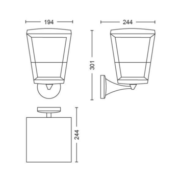 Philips Hue outdoor buitenlamp Econic zwart up