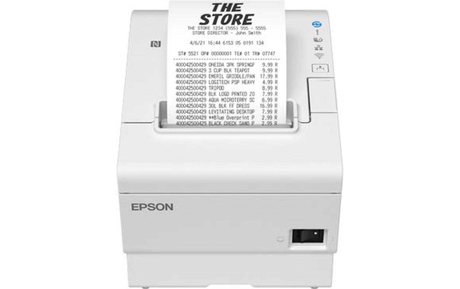 Thermodrucker TM-T88VII (LAN / USB / Serial / White)<br>Leistungsstarker, umweltfreundlicher Bondrucker mit bewährter Zuverlässigkeit vom Marktführer