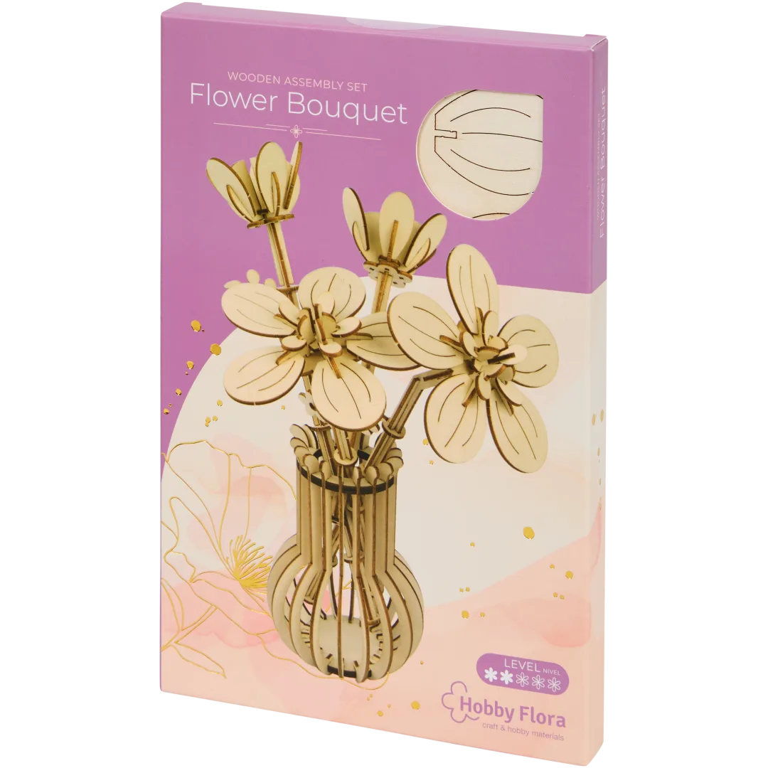 Kit de construction bouquet en bois Hobby Flora