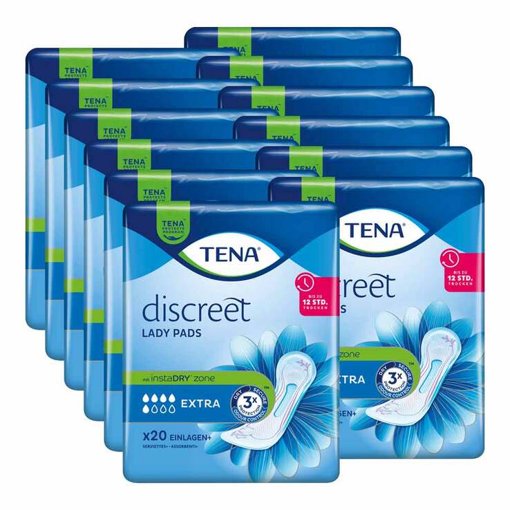 TENA® discreet Lady Pads Extra bei Inkontinenz, 12X20 St