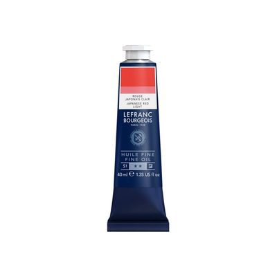 Lefranc Bourgeois - Peinture à l'huile - rouge japonais clair - opaque - fine - 40 ml