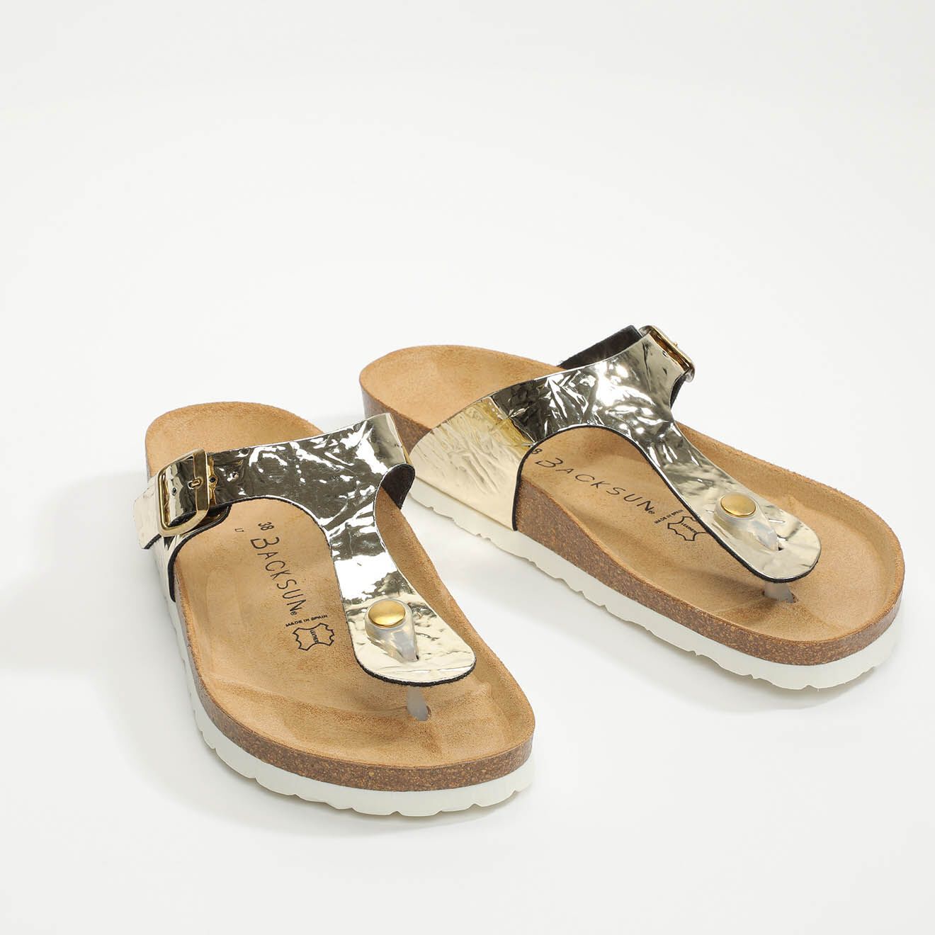 Backsun Mules entre-doigts Chimbote platine