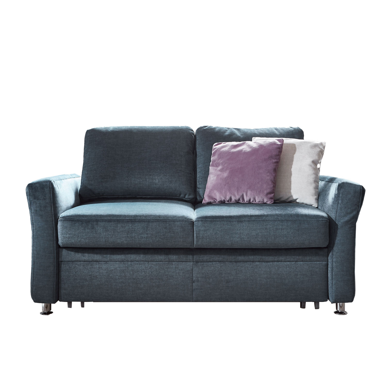 polsterpower 2-Sitzer-Sofa - marine - Federkern - mit Rückenkissen