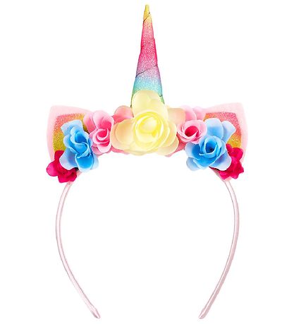 Souza Kostüm - Haarreifen m. Blumen - Einhorn - Pastel/Re