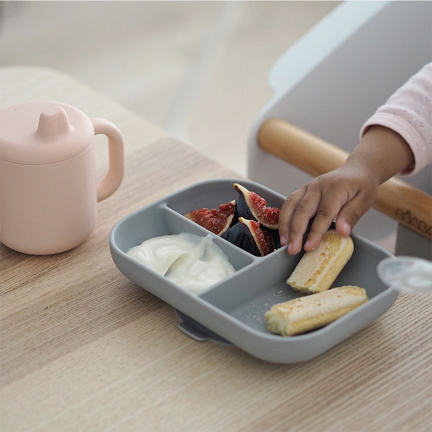 Coffret d'apprentissage en silicone avec tasse - Pink - Ecru