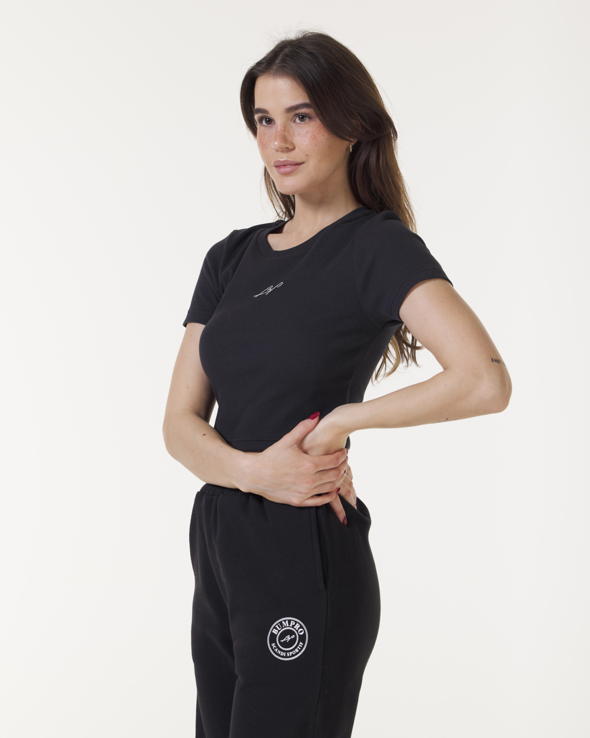 Bumpro Downtown Cropped Rib Tee Black