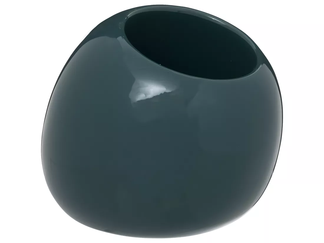 Brosse WC avec support en céramique Bleu pétrole