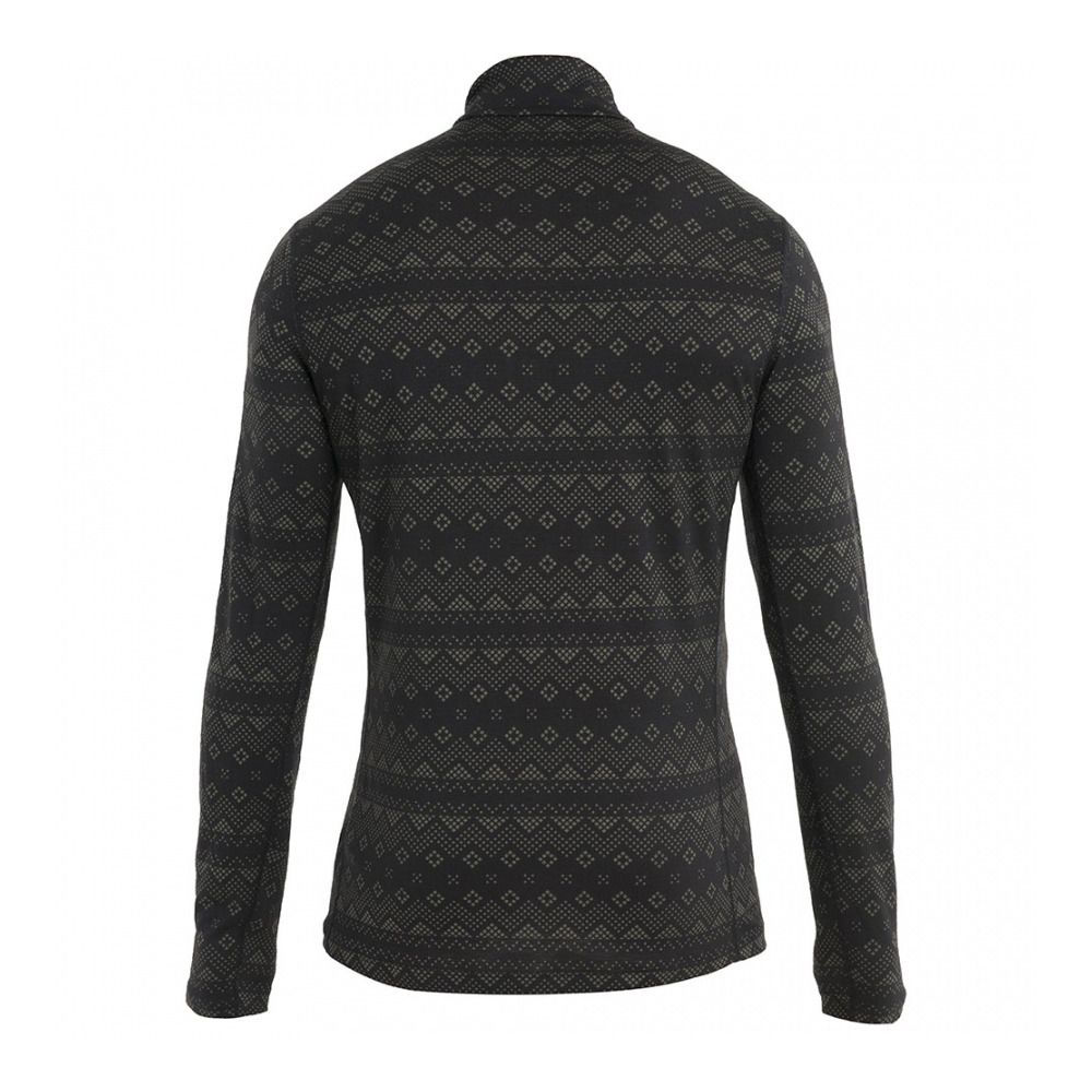 Icebreaker 200 OASIS FIRST SNOW - Sous-couche Homme black/loden/aop