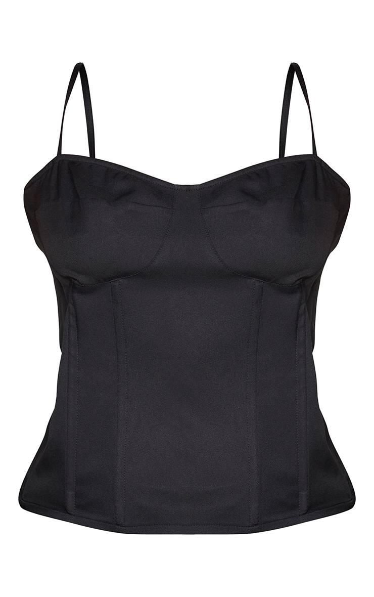 Noir Haut Corset Structuré Grande Taille
