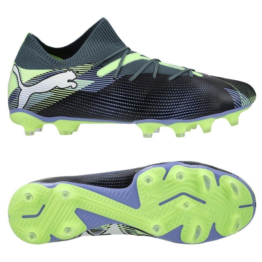 PUMA Future 7 Match FG/AG Lights Out - Gray Skies/Blanc/Fizzy Apple