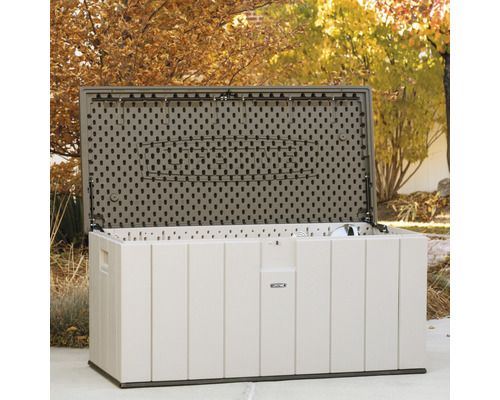 Opbergbox LIFETIME 568l 153 x 72 x 69 cm kunststof metaal lichtgrijs