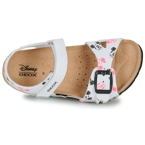 Geox - J ADRIEL GIRL - Blanc / Noir / Rose