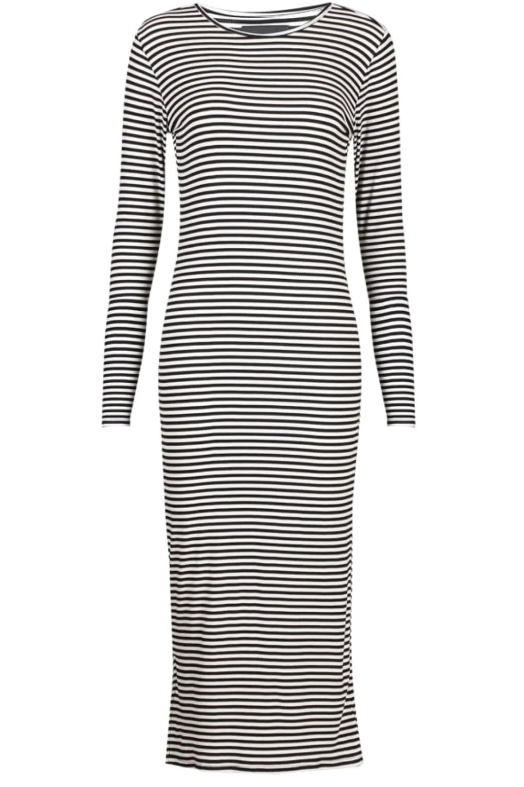 Liberte Natalia-Ls-Dress black creme small stripe
