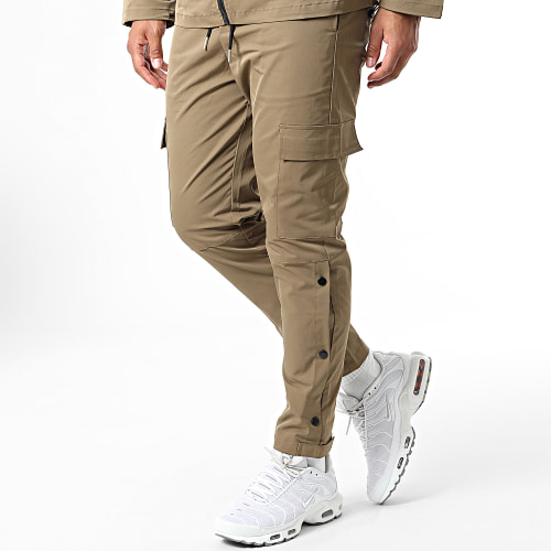Ensemble Veste Zippée Et Pantalon Cargo Vert Kaki