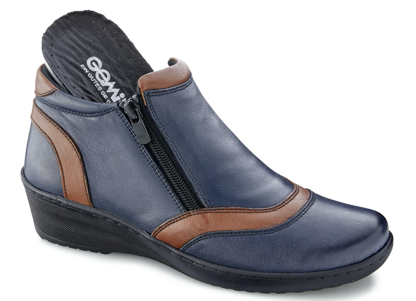Gemini Stiefelette mit Seitenreißverschlüssen