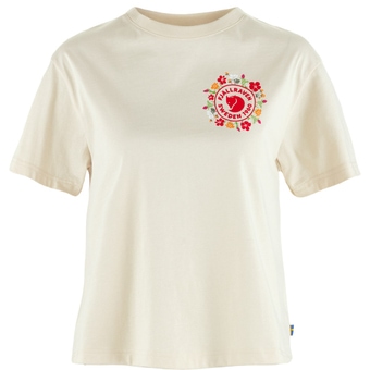 Fjällräven Fjällblomster Logo T-Shirt Chalk White Damen