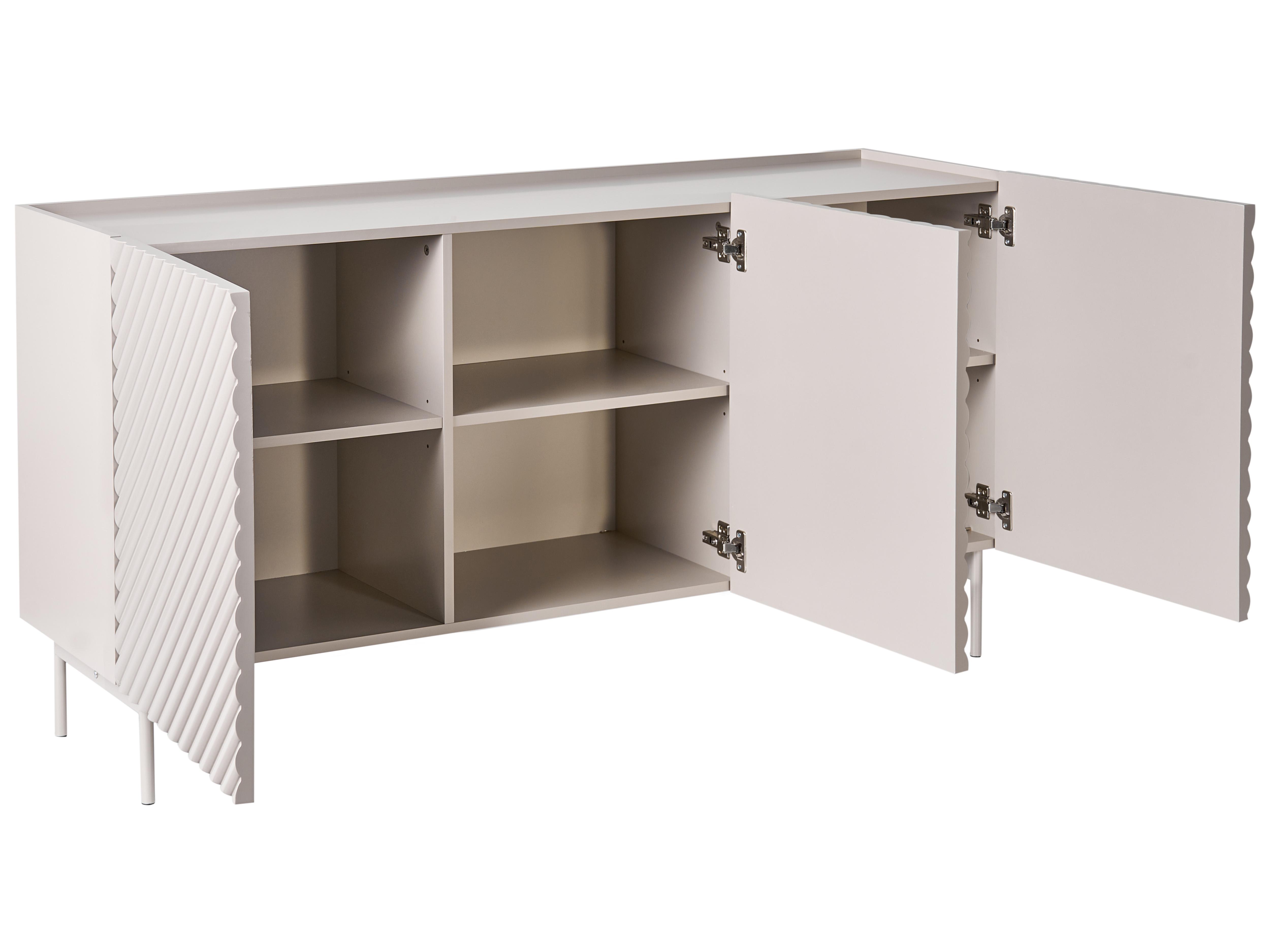 Dressoir met 3 deuren YARAKA Lichtbeige