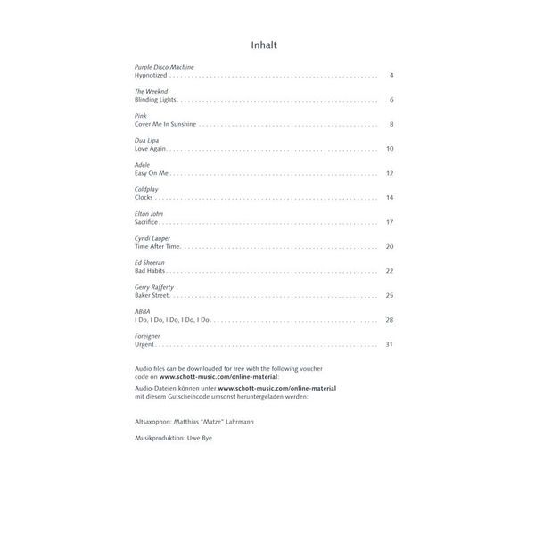 Schott Pop For Alto Saxophone 4