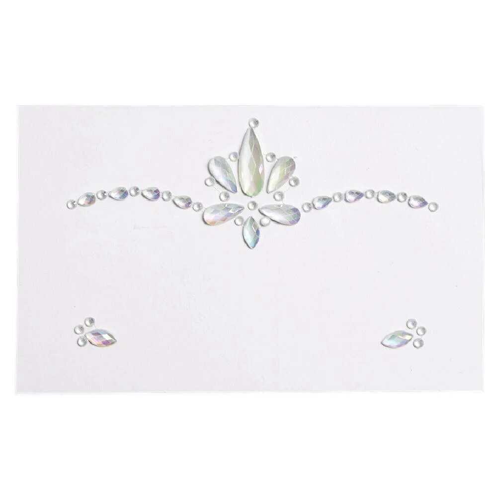 Bijoux de visage adhésifs iridescents - 3 modèles