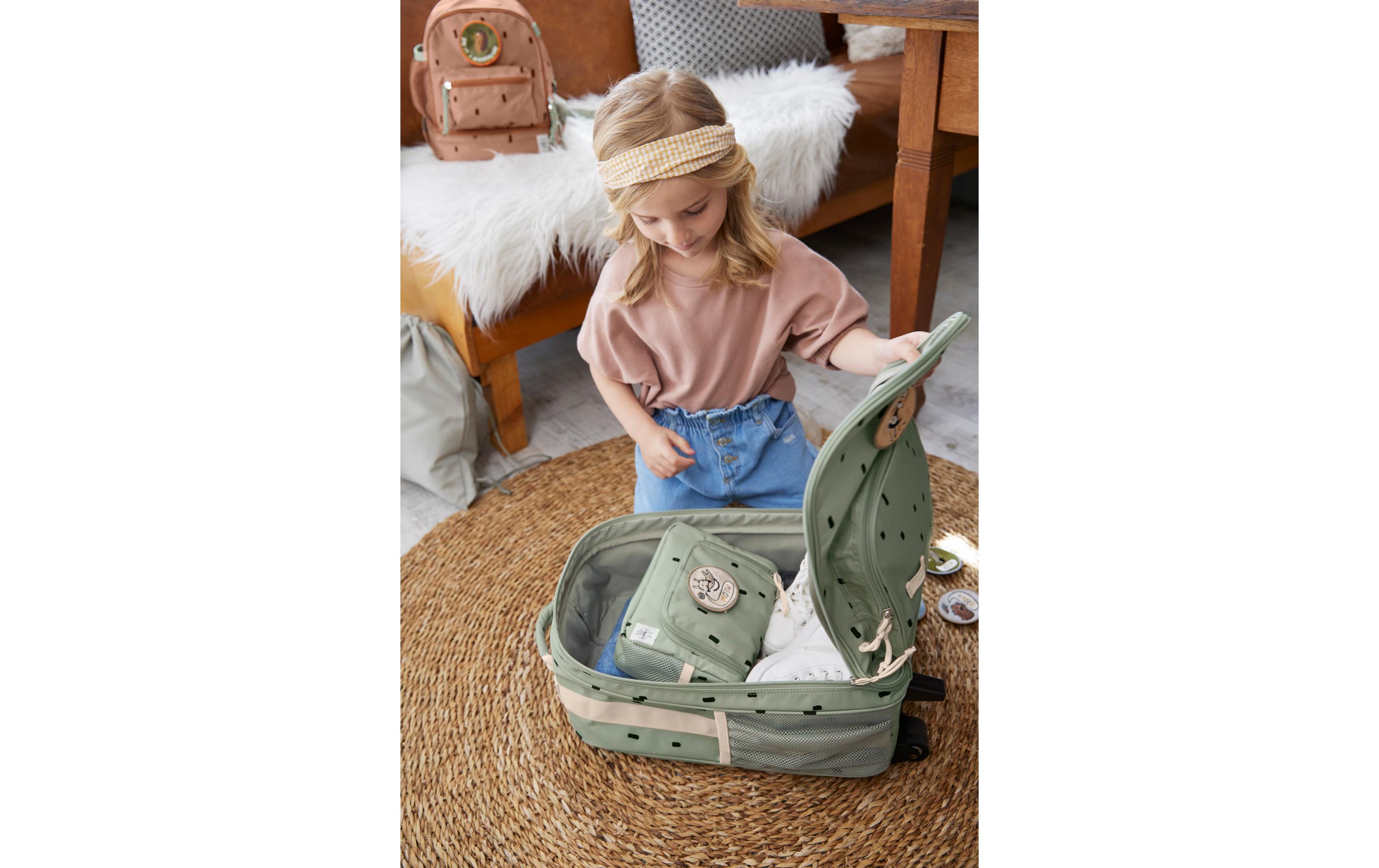 Tasche Mini Waschbeutel Happy Prints Light OliveWasserabweisendes Necessaire für Kinder