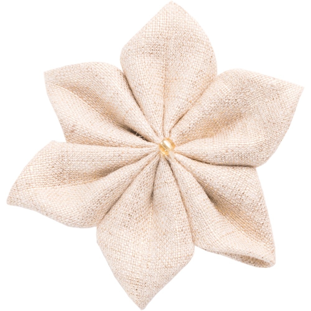 Barrette Fleur Étoile Lin Pailleté