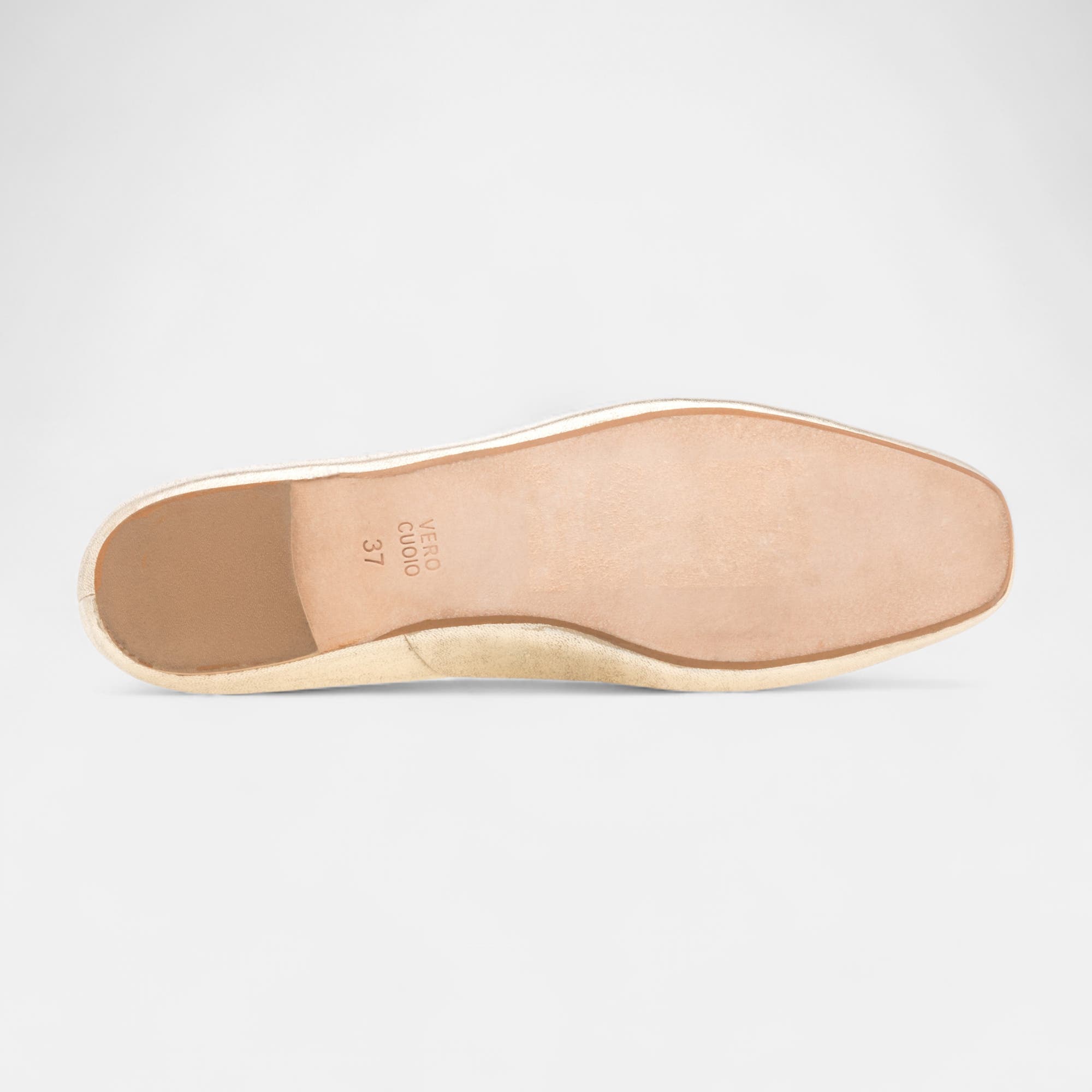 Ballerines Femme en cuir or