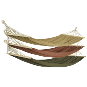 Hangmat polyester katoen outdoor 3 kleuren