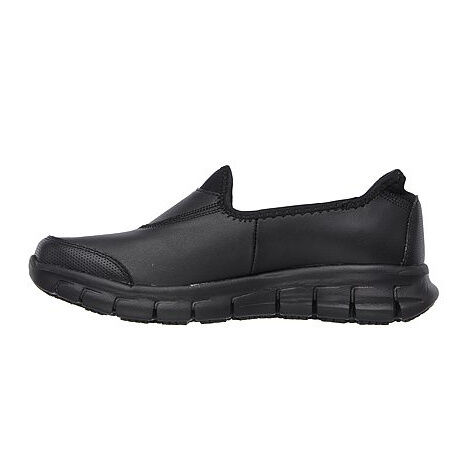 SKECHERS Schlupfschuh aus Leder schwarz