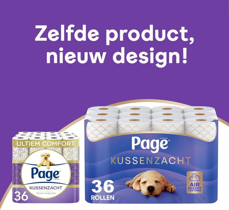 3x Page Toiletpapier Kussenzacht 3-laags 12 Stuks
