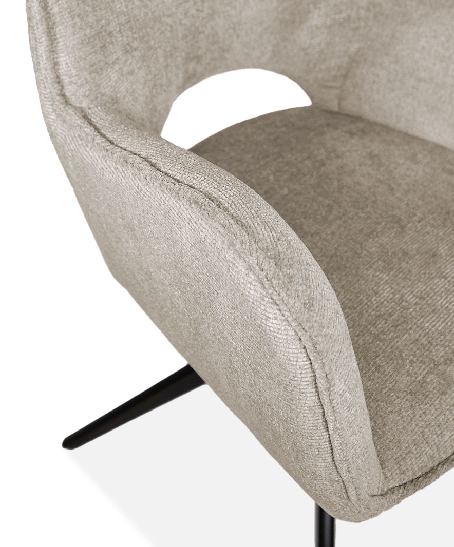 Eetkamerstoel Taupe Alicia B65 x D65 x H91 cm