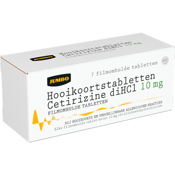 Jumbo Hooikoortstabletten Cetirizine diHCl 10 mg 7 Stuks