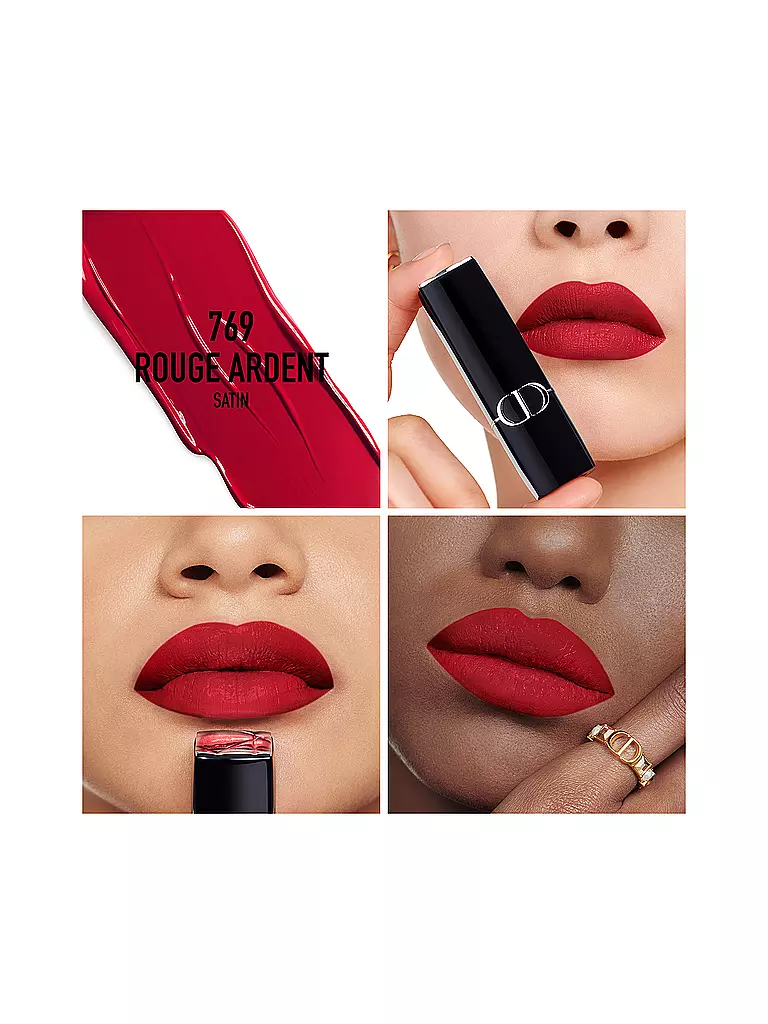 DIOR Lippenstift - Rouge Dior Satin Lipstick (769 Rouge Ardent) dunkelrot
