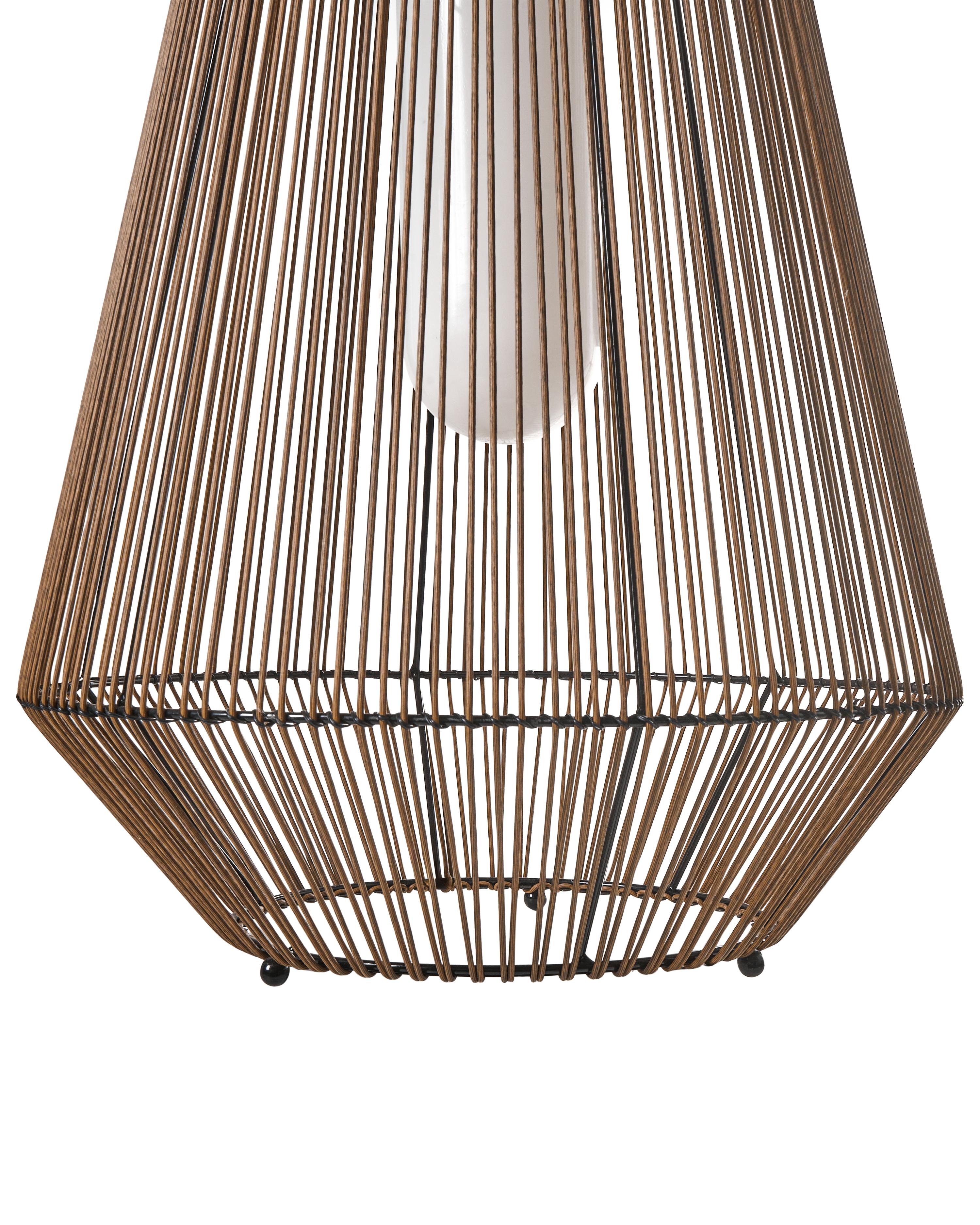 Lantaarn op zonne-energie LUSWISHI 68 cm Natuurlijk