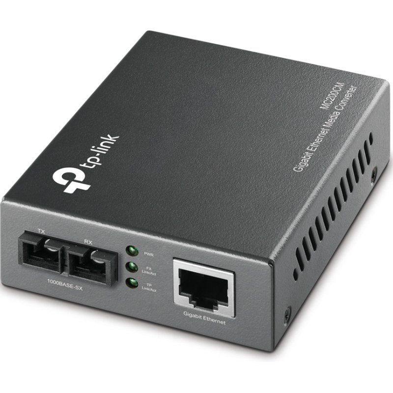 TP-Link MC200CM V3 convertisseur de support réseau Interne 1000 Mbit/s 850 nm Multimode Noir