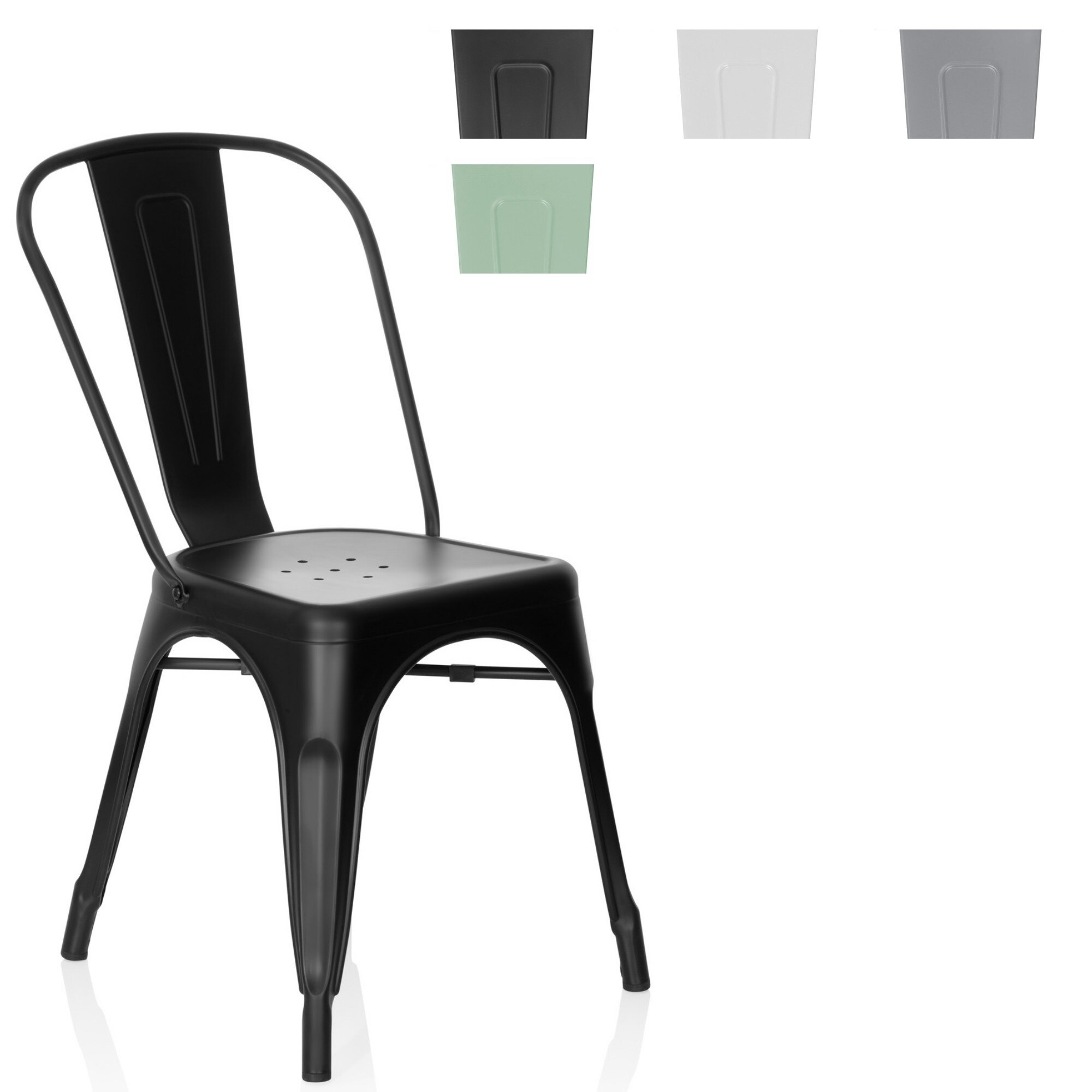 Bistrostuhl VANTAGGIO BRUSH Metall ohne Armlehnen hjh OFFICE